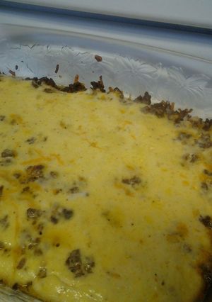 A picture of White Castle burger casserole (low carb).