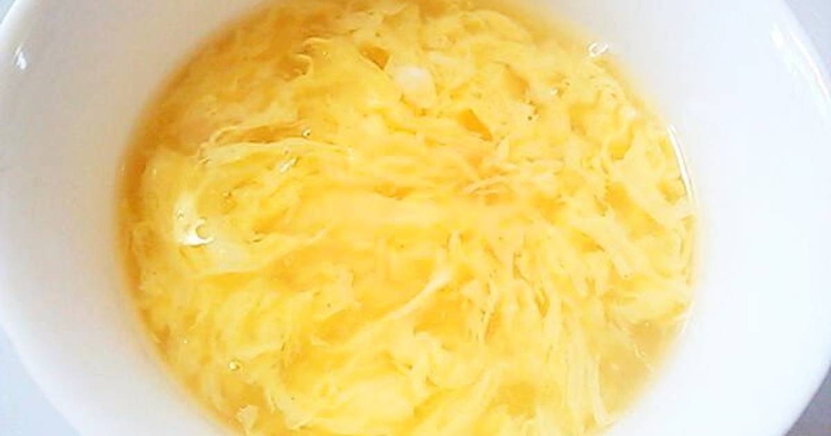 Fluffy EggDrop Soup with Boiled Chicken Broth Recipe by cookpad.japan