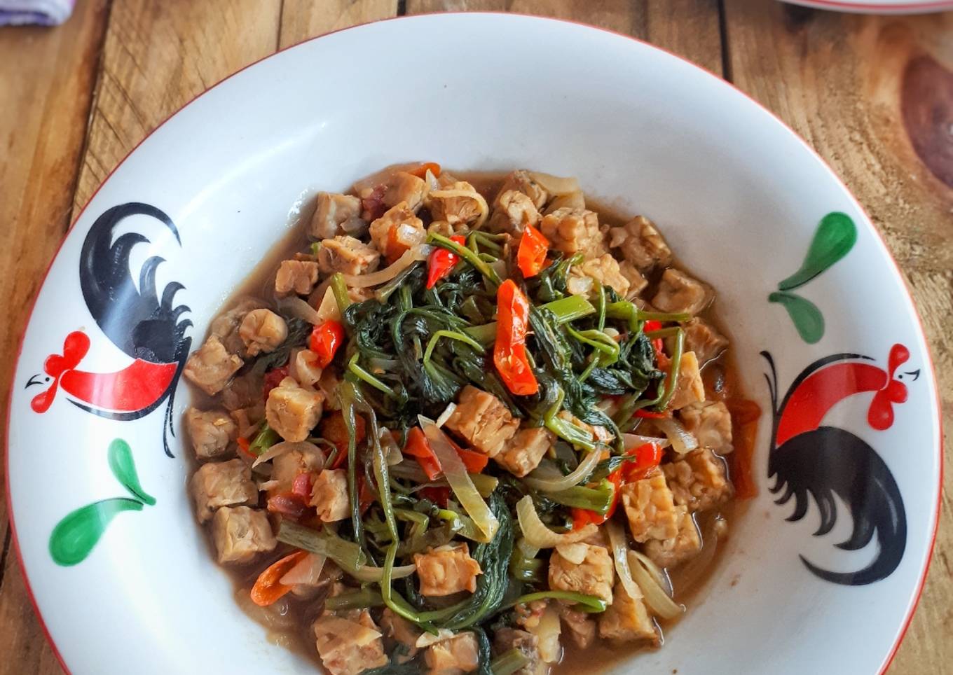 Cah Kangkung Tempe