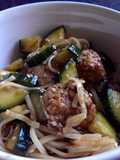 Sophie's cold honey sesame meatball noodles