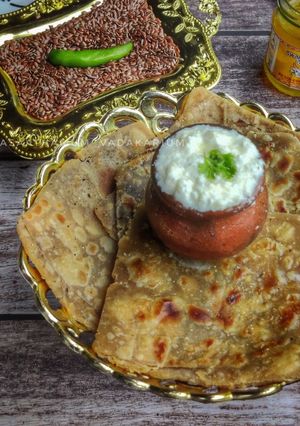 ஆளி விதை ஸ்டஃப்டு சப்பாத்தி / flax seeds stuffed chapathi recipe in tamil செய்முறை முக்கிய புகைப்படம்