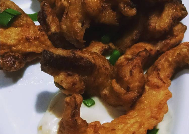 Recipe of Homemade Crispy Chicken Strips with cheesy mayo dip