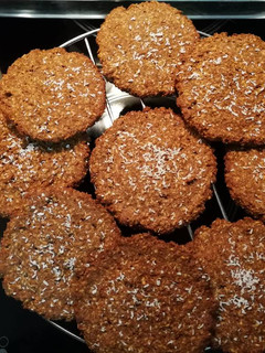 Una foto de Galletas de coco con copos de avena