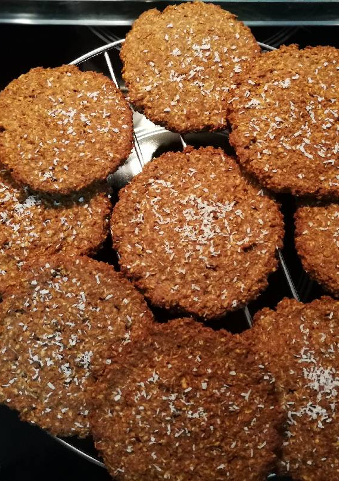 Una foto de Galletas de coco con copos de avena
