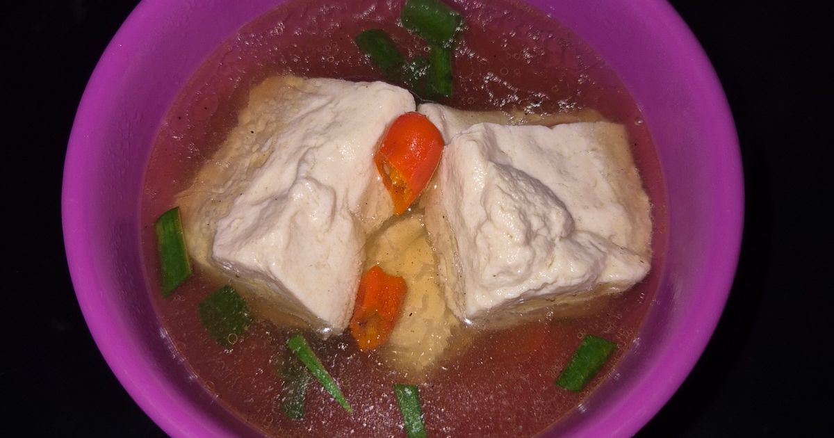 Sup tahu merah putih untuk batuk pilek radang sederhana bisa untuk diet