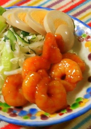 A picture of Simple Chili Shrimp with Boiled Shrimp.
