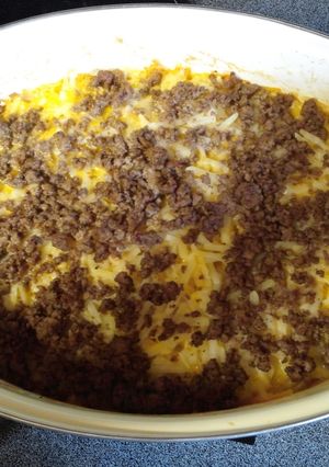 A picture of Hashbrown casserole.
