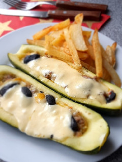 Una foto de Zapallitos italianos rellenos