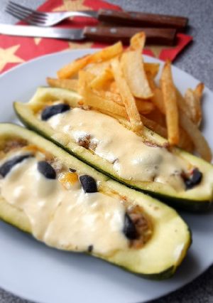 Una foto de Zapallitos italianos rellenos