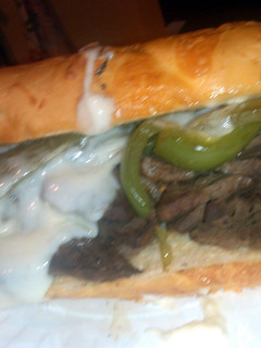 A picture of Philly cheesesteak sammy.