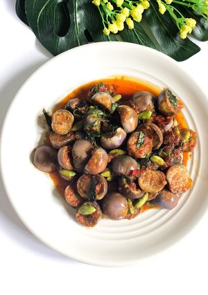 Foto resep Terong Bulat Sambel Pete
