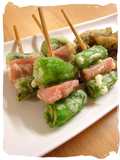 Shishito Peppers and Fish Sausage Tempura