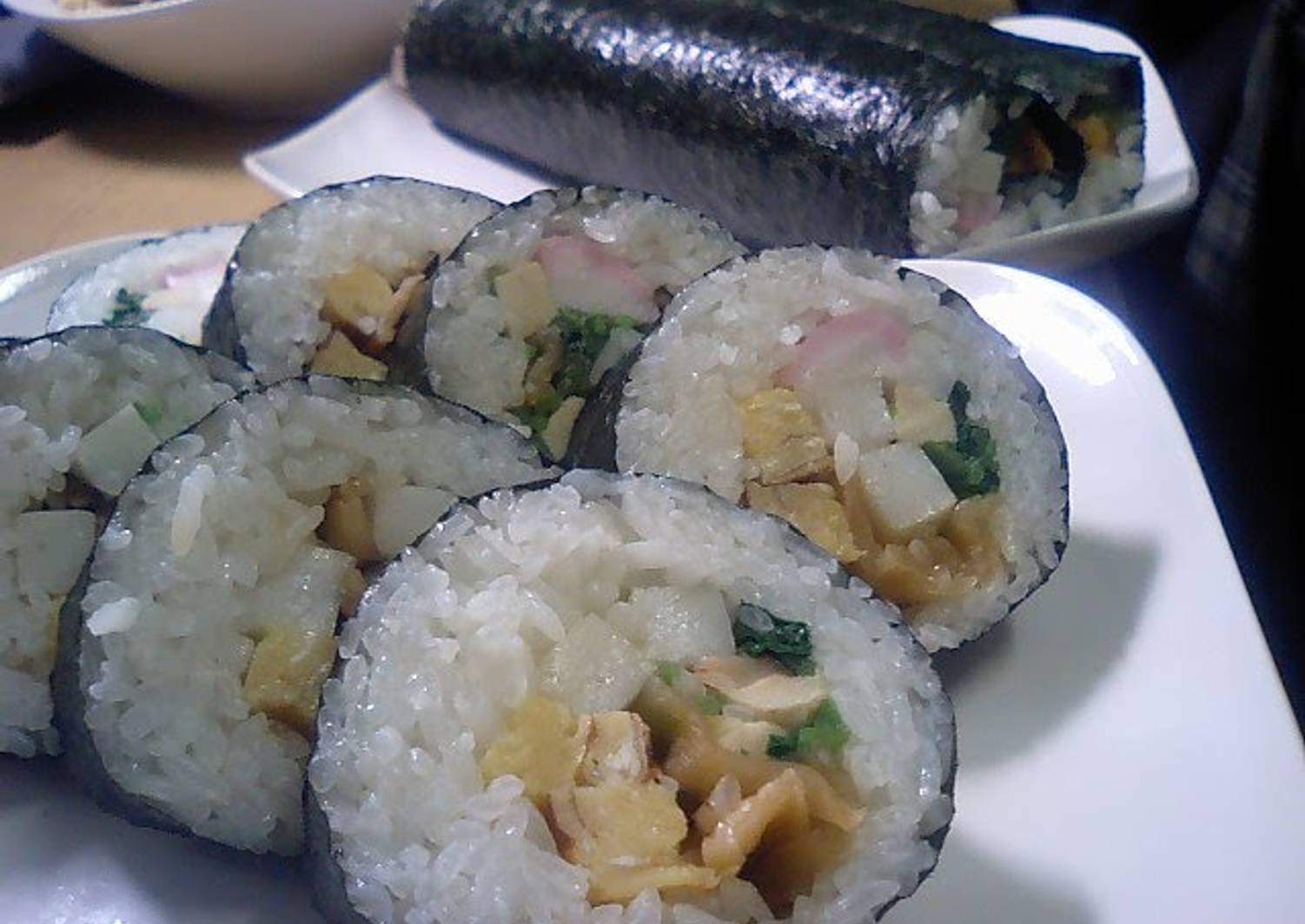 'Eho Maki Rolls' with Seven Lucky Fillings Recipe by cookpad.japan