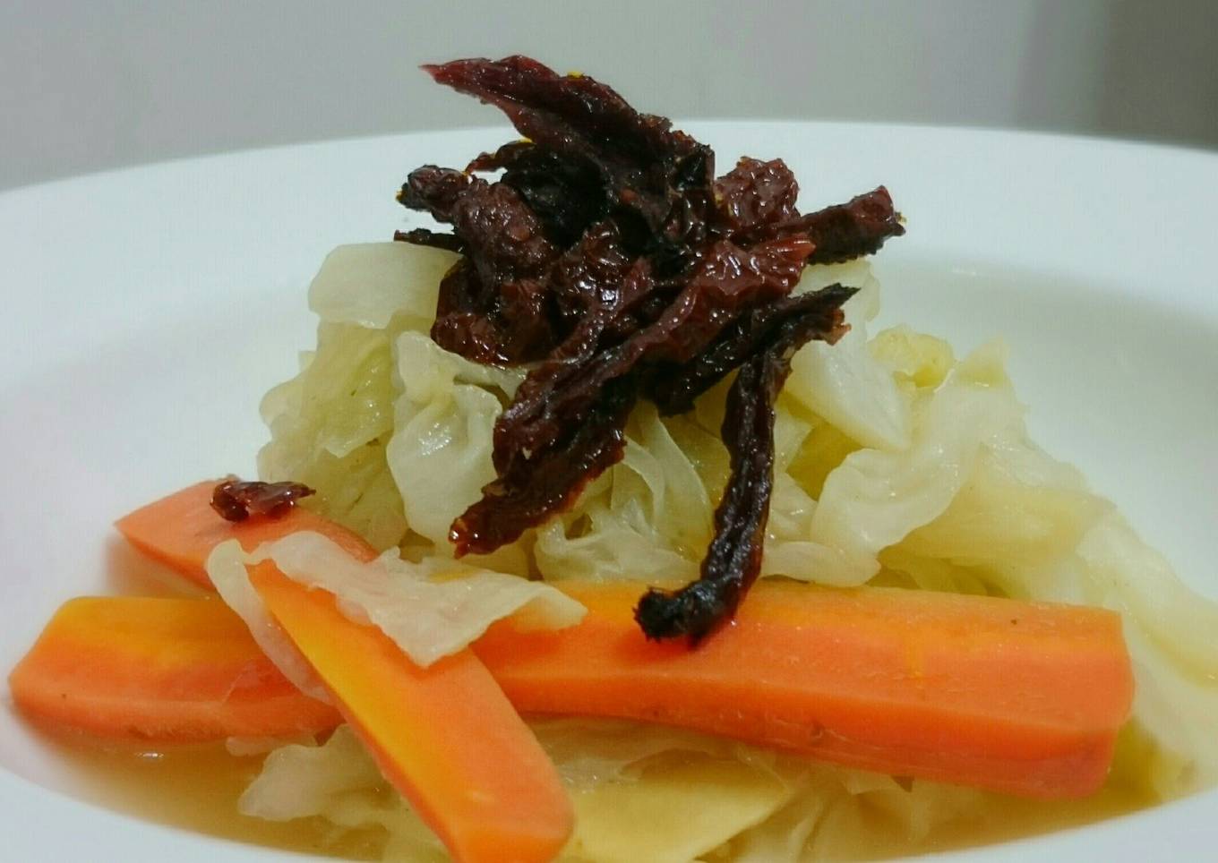 Cabbage Stew Top Sun Dried Tomato