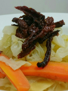 A picture of Cabbage Stew Top Sun Dried Tomato.