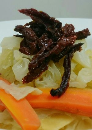 A picture of Cabbage Stew Top Sun Dried Tomato.