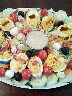 A picture of Deviled Egg Easter Salad.