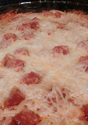 A picture of Layered Pizza Dip.