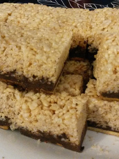A picture of Peanut Butter Rice Crispie Smores.