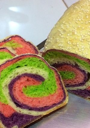 Foto resep Roti Tawar Rainbow