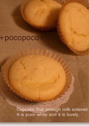 A picture of Fluffy Cupcakes Made with Skim Milk Powder.