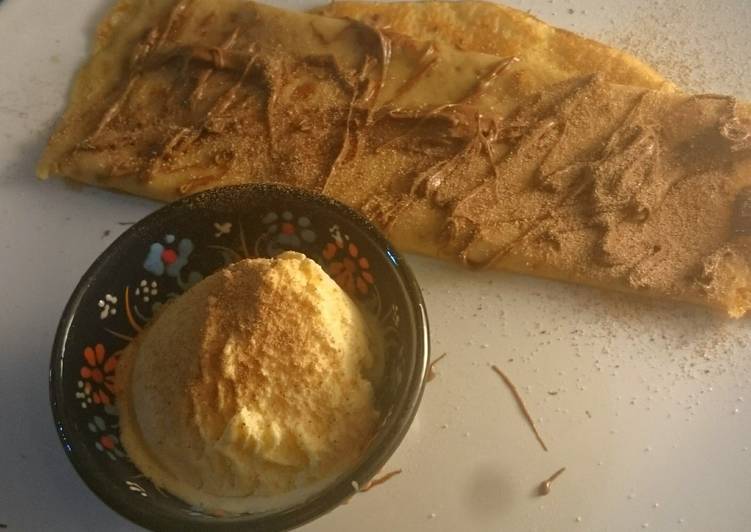 Cappuccino and hazelnut butter crepe �?�