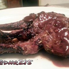 A picture of Honey /Blasamic vinegar lamb chops.