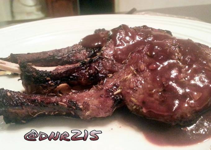 Honey /Blasamic vinegar lamb chops