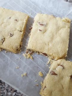 A picture of Extra buttery shortbread with triple chocolate chunks.