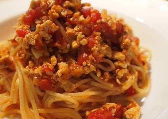 Recipe of Speedy Healthy Tofu and Tomato Pasta