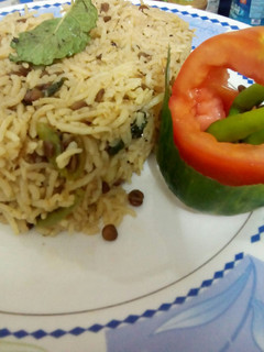 A picture of Lentil simple Rice.