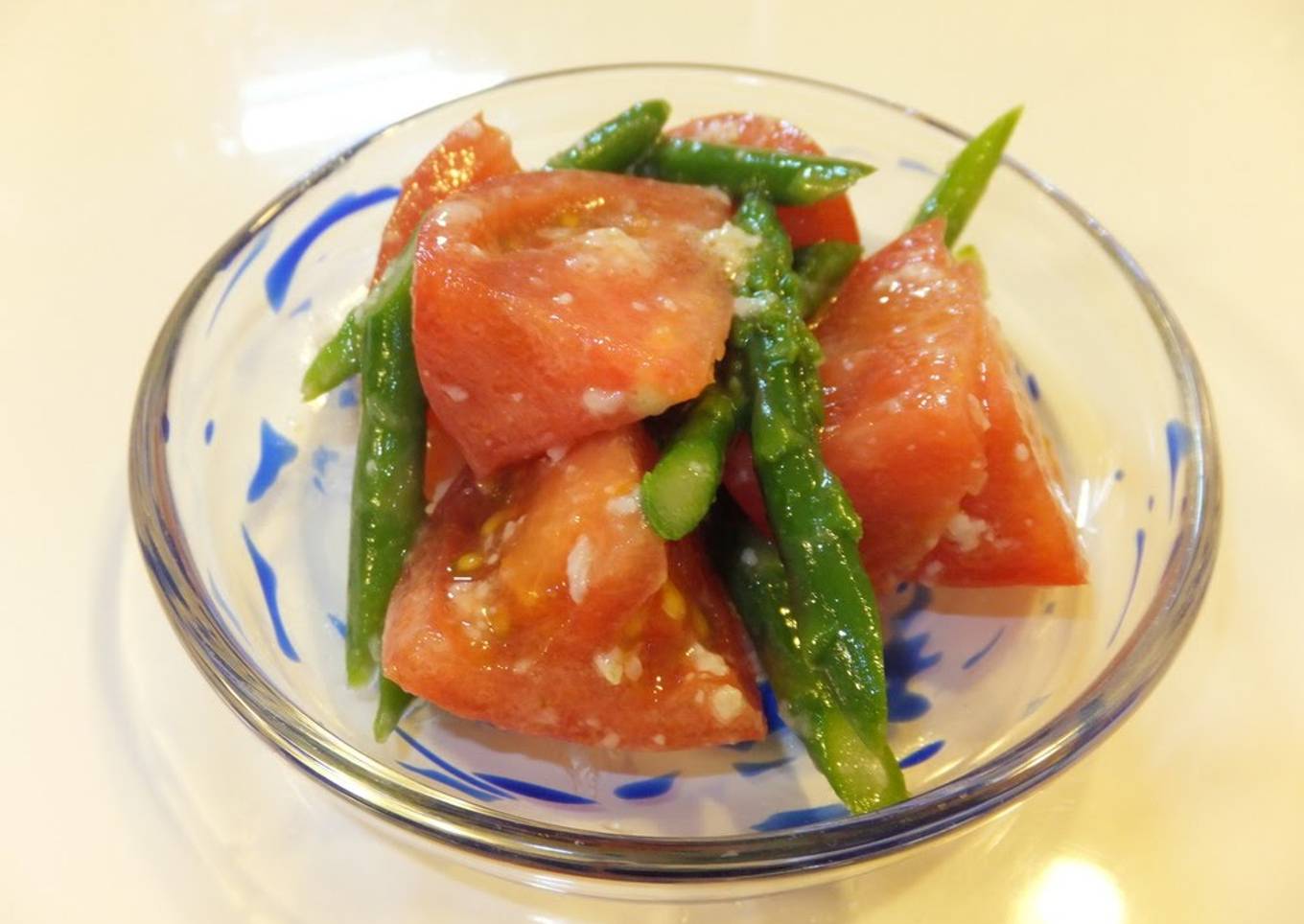 Marinated Tomatoes and Asparagus with Shio-Koji