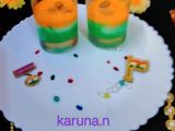 China grass tri color agar agar pudding for independence day