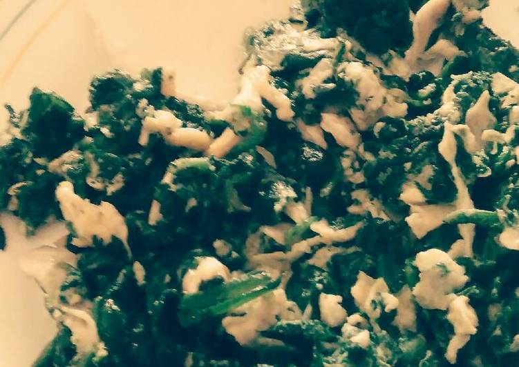 Espinacas con queso de cabra