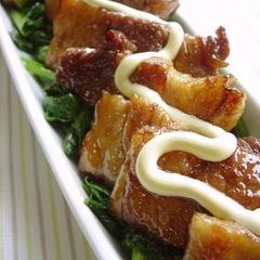 A picture of Thickly-Sliced Pork Belly Teriyaki.