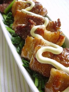 A picture of Thickly-Sliced Pork Belly Teriyaki.