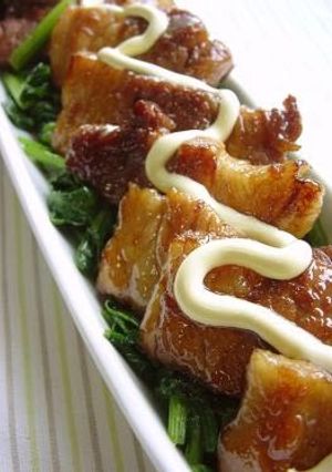 A picture of Thickly-Sliced Pork Belly Teriyaki.