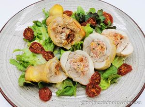 Foto di Fusi di Pollo Ripieni al Forno