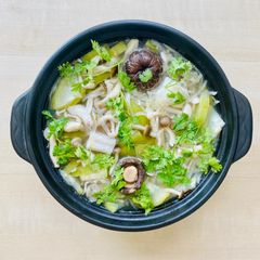 Kiriboshi shiitake broth A picture of Kiriboshi shiitake broth.
