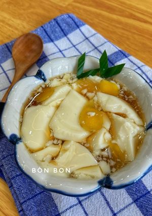 Hình của món Tàu Hũ Nước Đường (Tào Phớ) Bằng Gelatin.