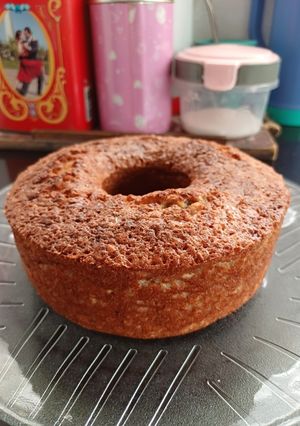 Una foto de Budín de pera y avena