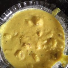 A picture of Arbi with curd.