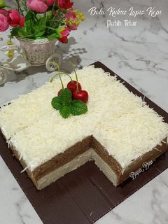 Foto resep Bolu Kukus Lapis Kopi Putih Telur