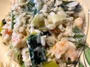 Une photo de asperge riz