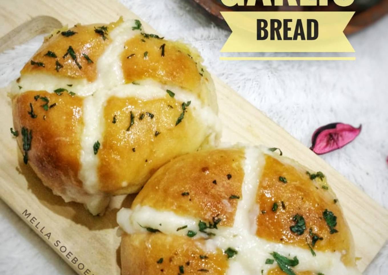 10.3. Korean cream cheese Garlic Bread (metode water roux)
