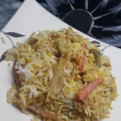A picture of Vegetable biryani.