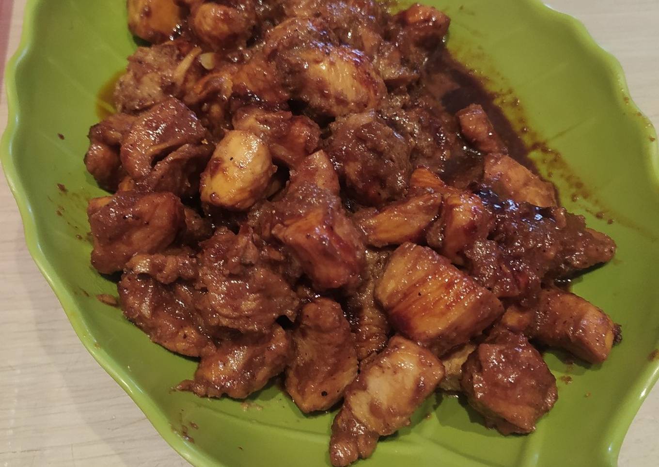Sate ayam tanpa.tusuk bumbu kacang