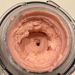 Ninja Creami High protein strawberry cheesecake recipe 🍰🍓 A picture of Ninja Creami High protein strawberry cheesecake recipe 🍰🍓.
