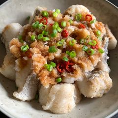 A picture of Fried White Fish with Grated Daikon & Ponzu.