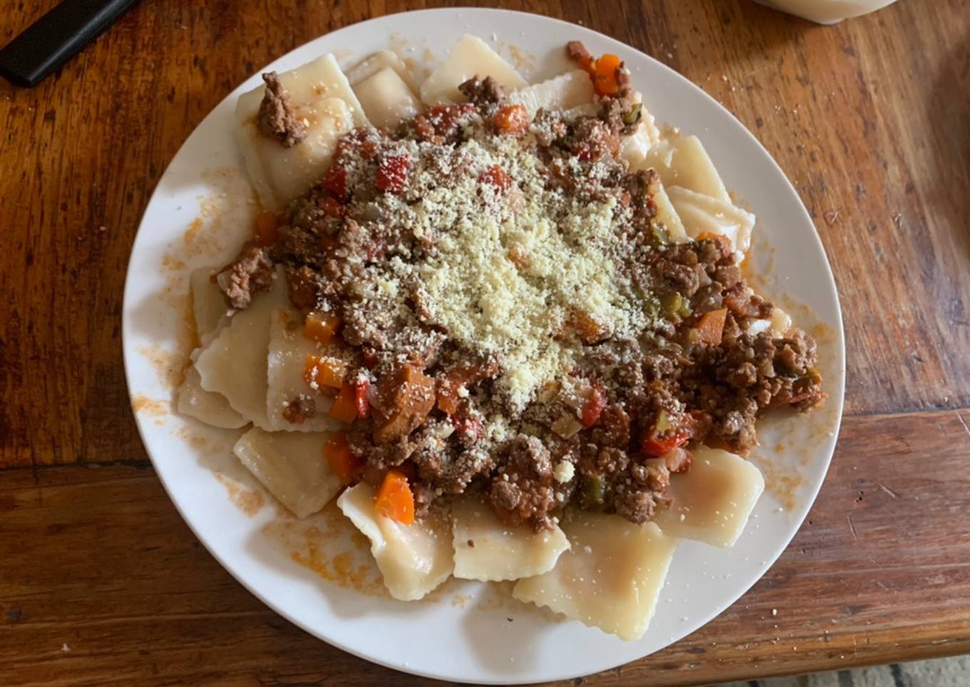 Salsa tipo boloñesa muy colorida